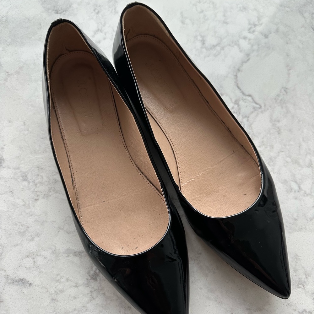 J. Crew Black Patent Leather Flats
